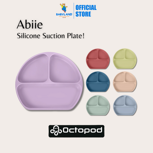 Abiie Octopod Silicone Suction Triangle Plate No Lid