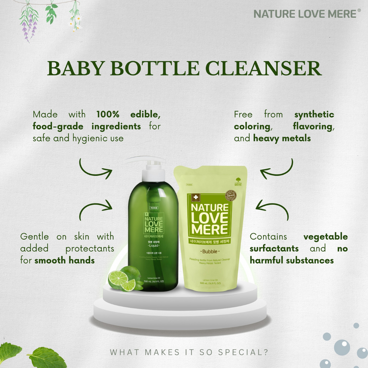 NATURE LOVE MERE Baby Feeding Bottle Cleanser (Bubble / Liquid)