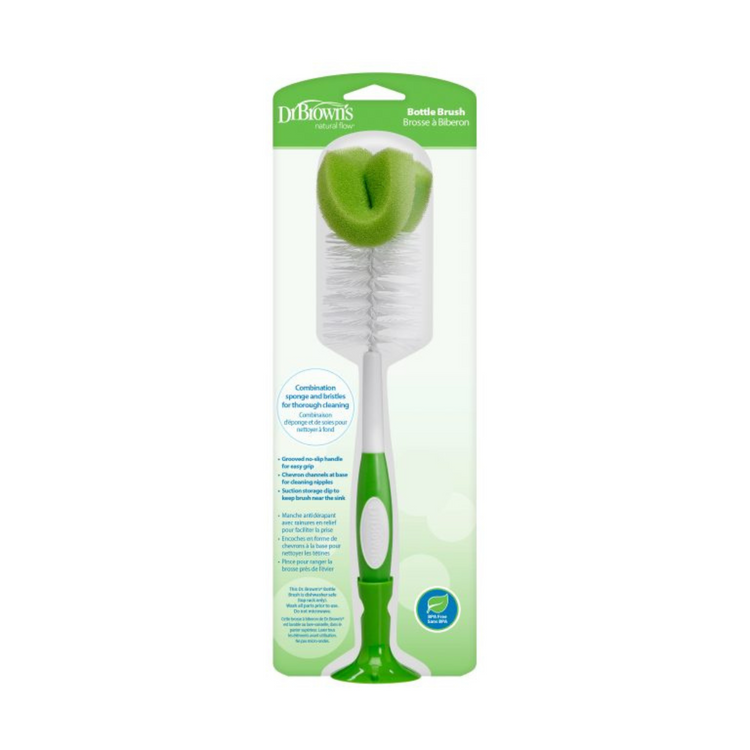 Dr Brown's Natural Flow Baby Bottle Brush (Green)
