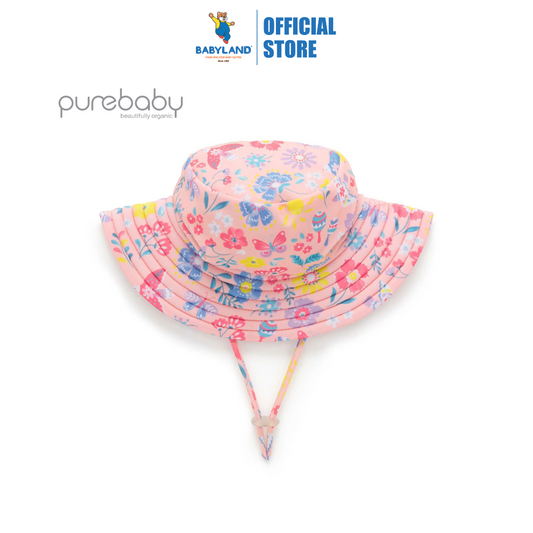 Purebaby Organic Broad Brim Swim Hat - Pajaro Bird