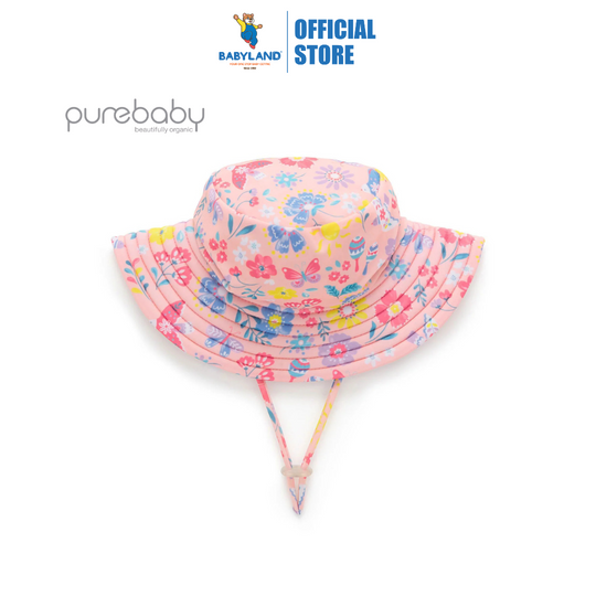 Purebaby Organic Broad Brim Swim Hat - Pajaro Bird