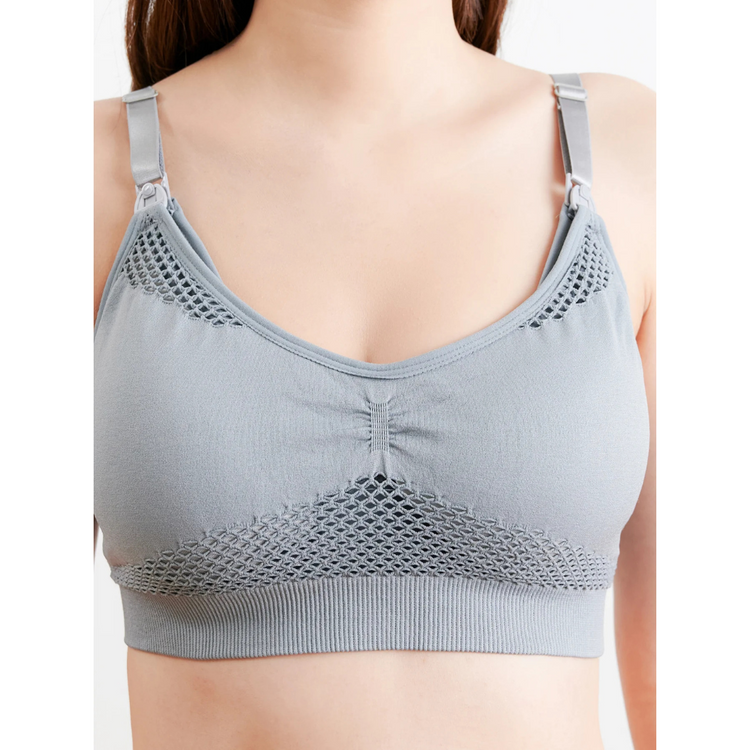 Bmama Support Sport Bra Handsfree Pumping and Nursing Bra - Black