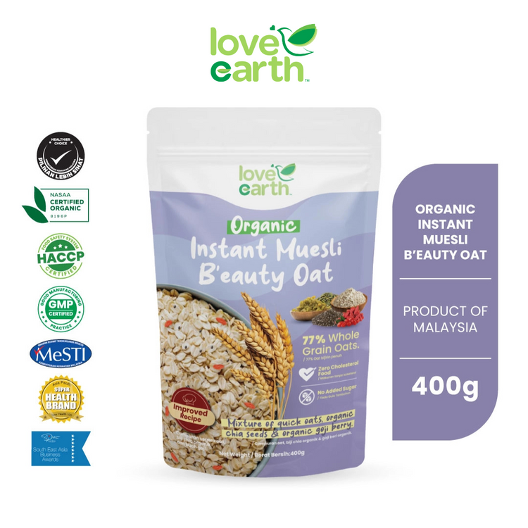 Love Earth Organic Instant Muesli B'eauty Oat 400g