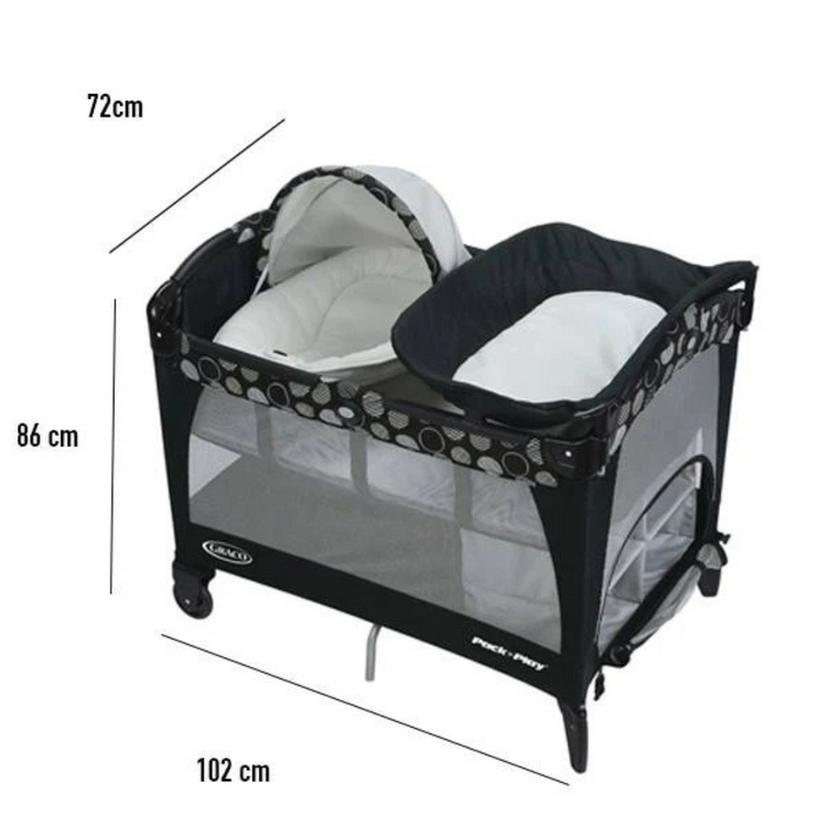 Graco Pack And Play with Newborn Napper and Changer LX - Milan, suitable for Newborn onward