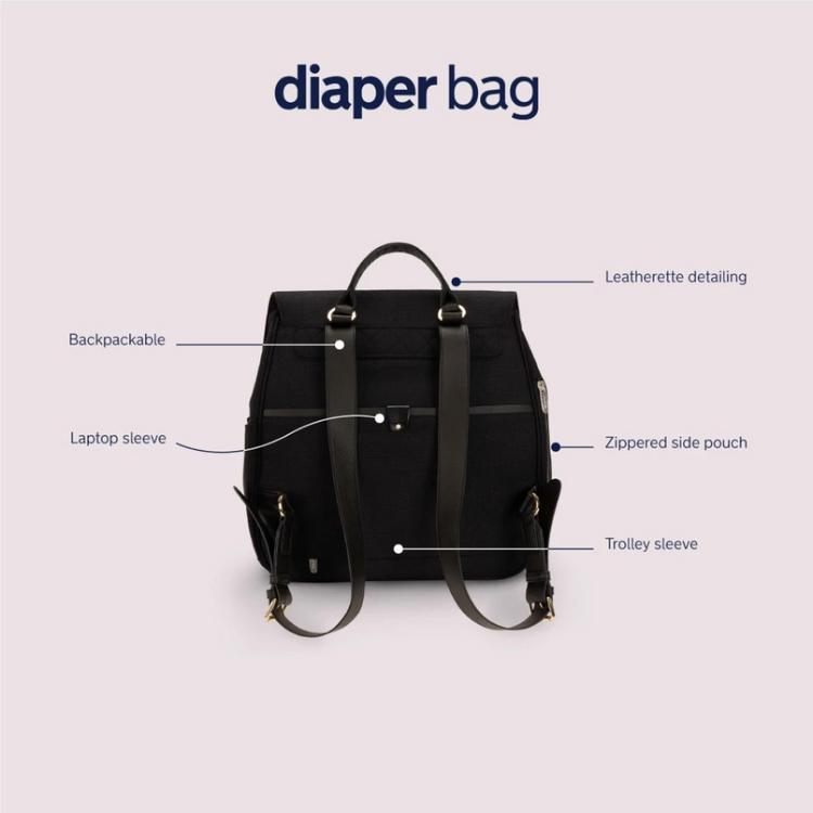 Nuna Multi-Purpose Diaper Bag V2 - Caviar