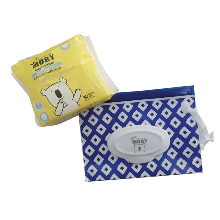 Baby Moby Dry Wipe PVC Pouch Bag - Assorted Colors