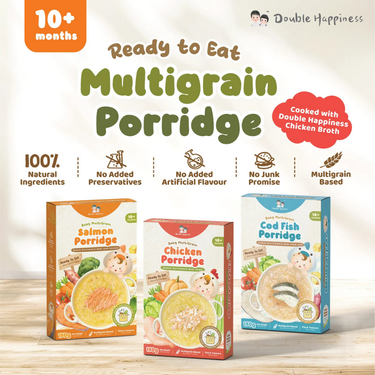 Double Happiness Baby Ready to Eat Porridge | Instant Porridge | Travel friendly food