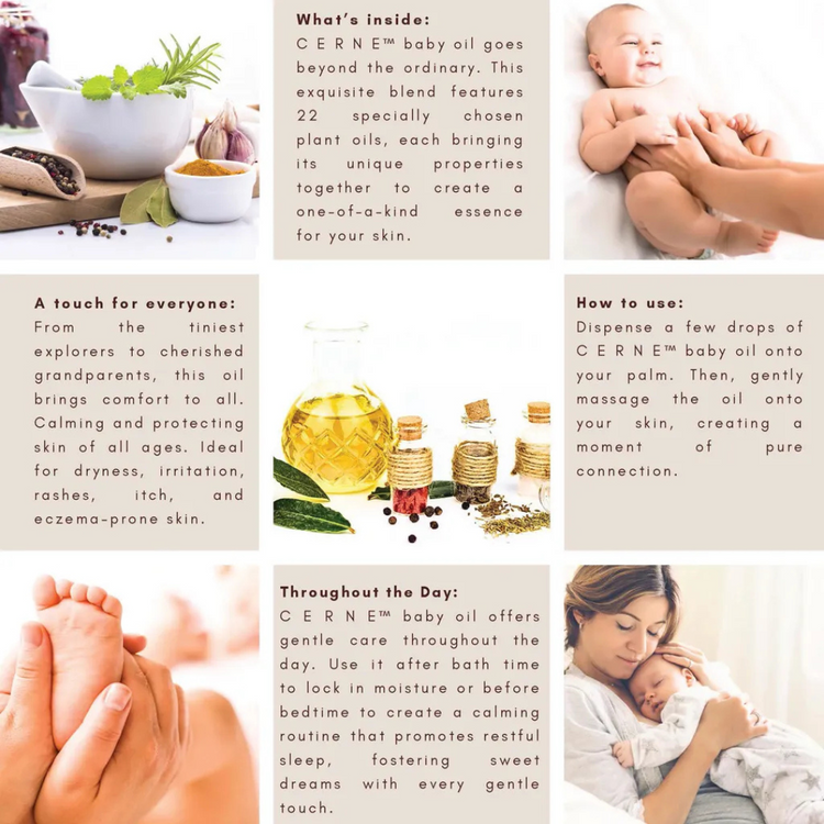 Cerne Baby Oil Natural Plant-based Safe 100ml
