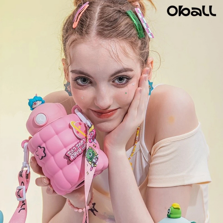 Oball Dudu Cup 560ML With straw and shoulder strap