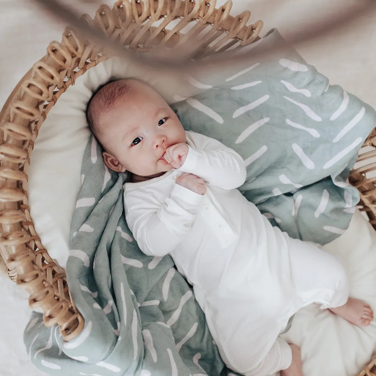 Mils and Key Swaddle - Bamboo + Cotton Swaddle (120cm x 120 cm)