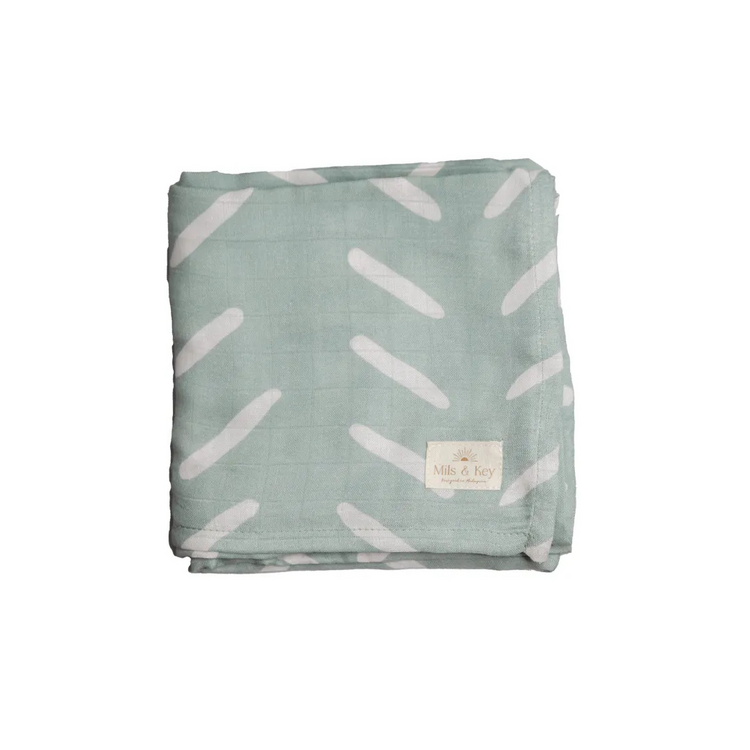 Mils and Key Swaddle - Bamboo + Cotton Swaddle (120cm x 120 cm)