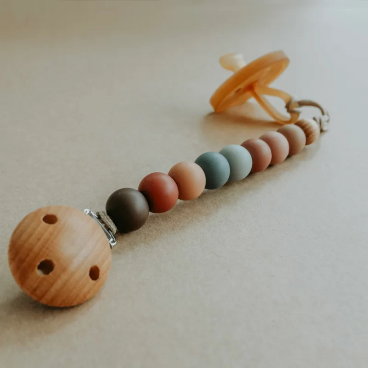 Mils and Key Minka Pacifier Clips - Muted Color (0m+)