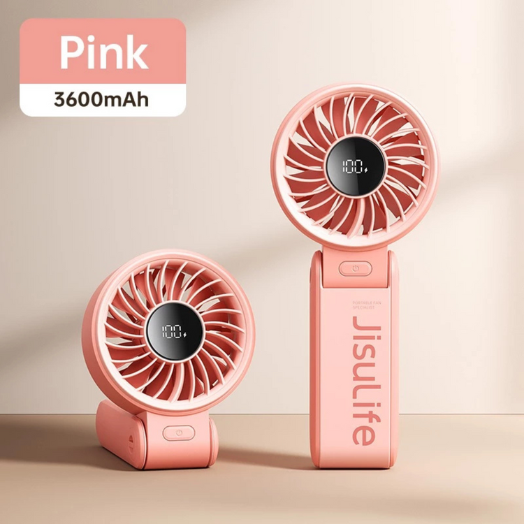 JisuLife Portable Handheld Fan Life7 (5000mAh) 19.5h cooling Foldable Hand Fans with 5 gears strong wind