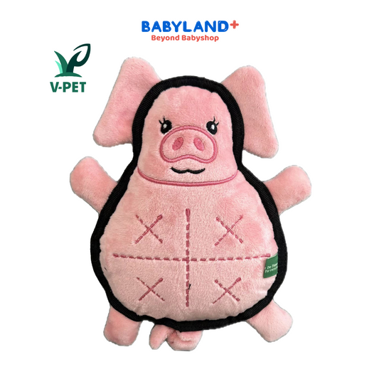 V-Pet Rough & Tough Toys - Welcome to the Farm - Pig M