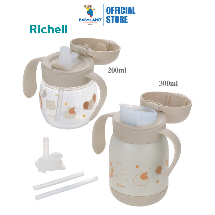 Richell Training L.I Cup Set - Premium Beige (5M+)