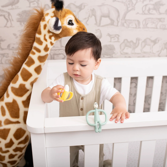 Matchstick Monkey Banana Soother & Teether Gift Set - Mint Green
