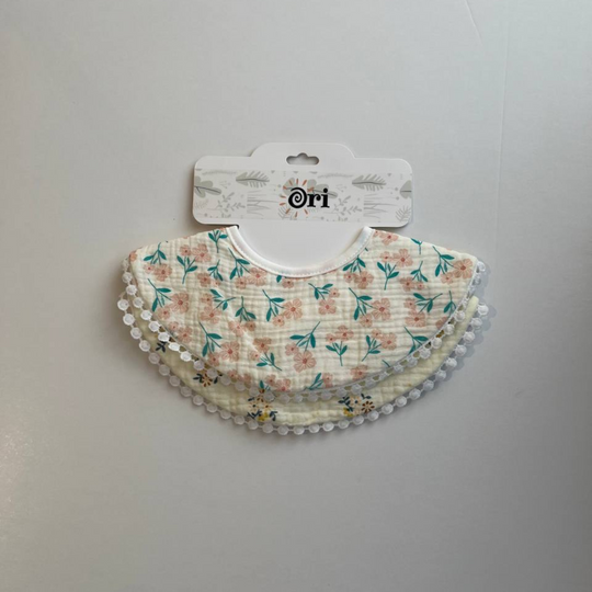 Ori Floral Baby Cotton Bibs (2pcs)