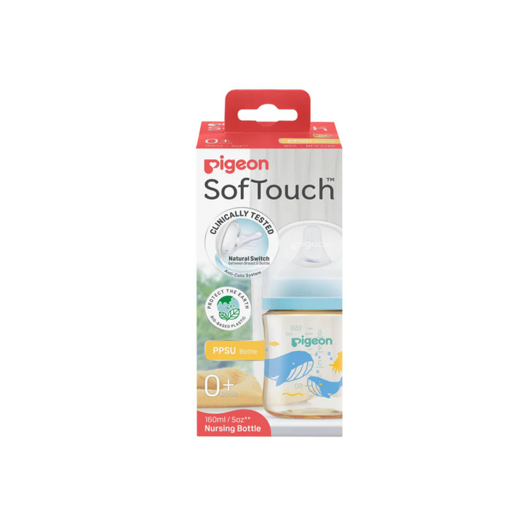 Pigeon SofTouch™ PPSU BPP Nursing Bottle - Ocean Dive (160ml/240ml)