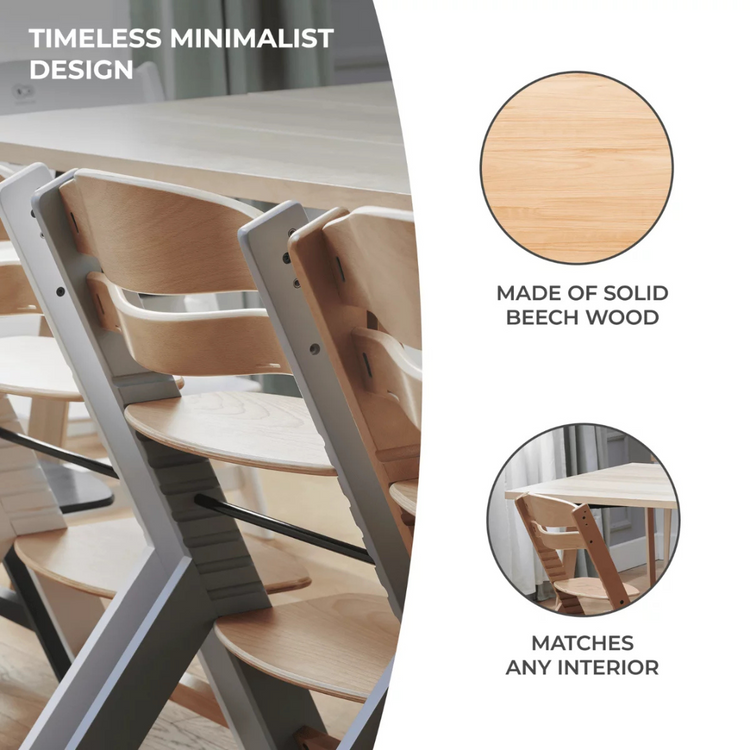 Kinderkraft High Chair ENOCK - Wood (6m+)