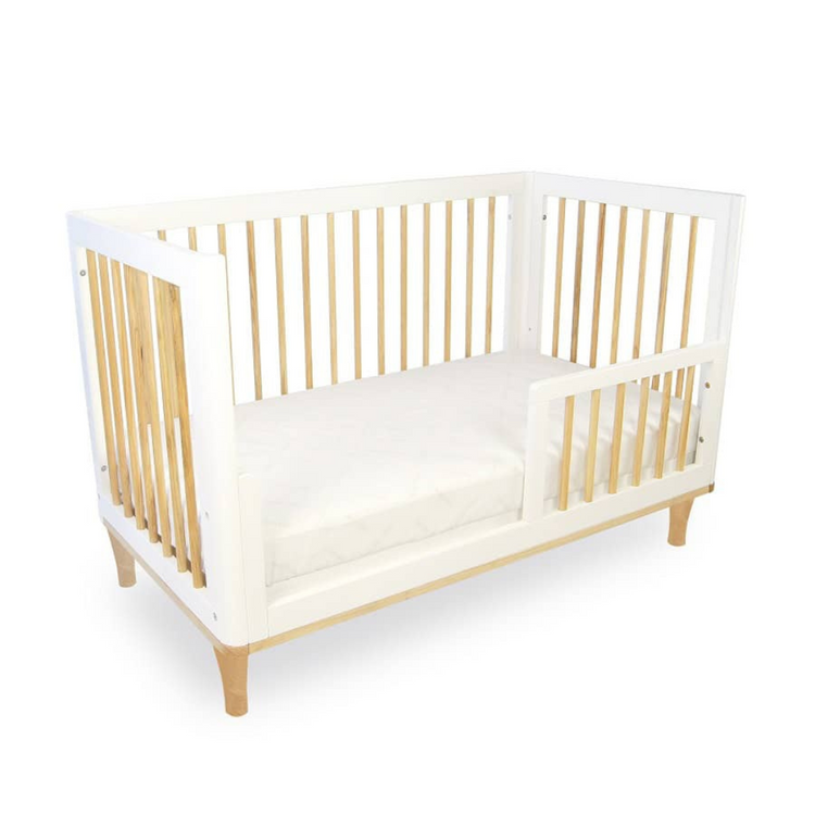 Babyhood Riya Cot - Beech & White ( Newborn to 5 years old )