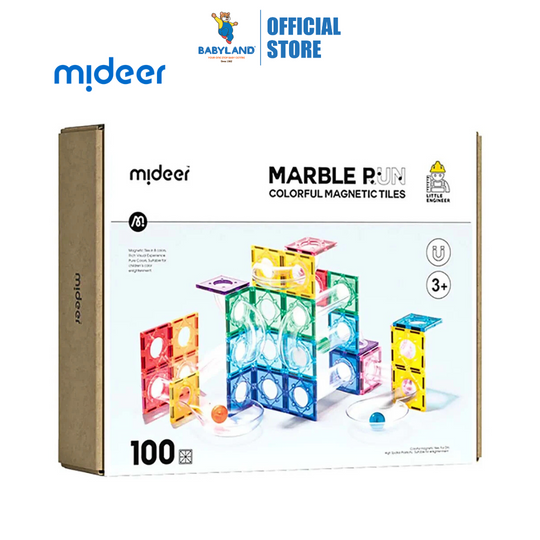 Mideer Colorful Magnetic Tiles - Marble Run 100PCS (3Y+)