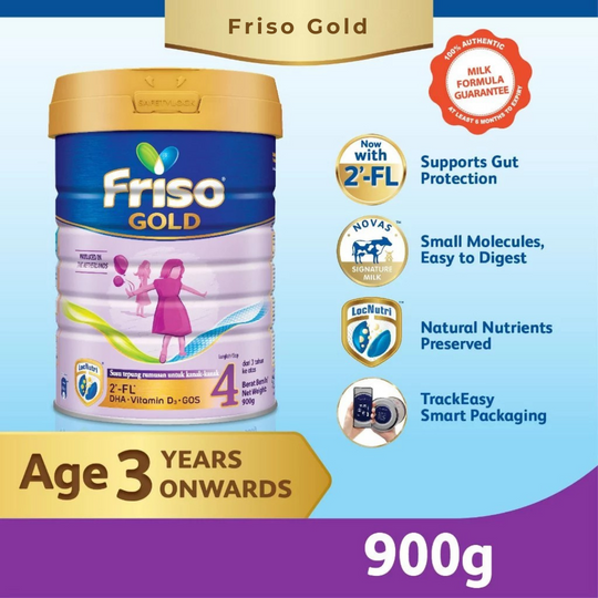 Friso Gold Step 4 Milk Formula 900g (3yrs+)