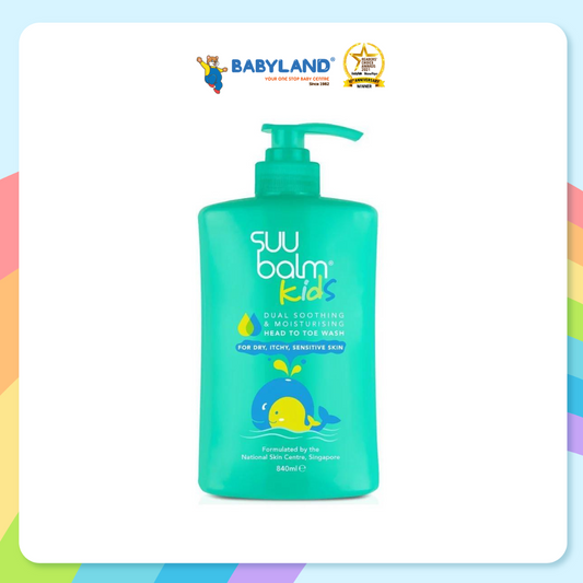 Suu Balm Kids Dual Soothing & Moisturising Head-to-Toe Wash (840ml)