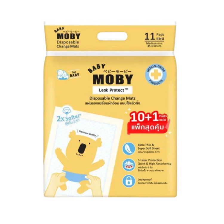 Baby Moby Disposable Underpads (45x60cm)(10+1pcs)