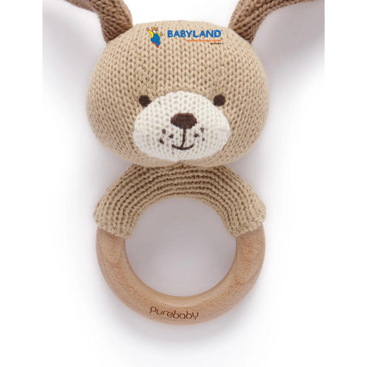 Purebaby - Organic Knitted Dog Rattle (0m+)