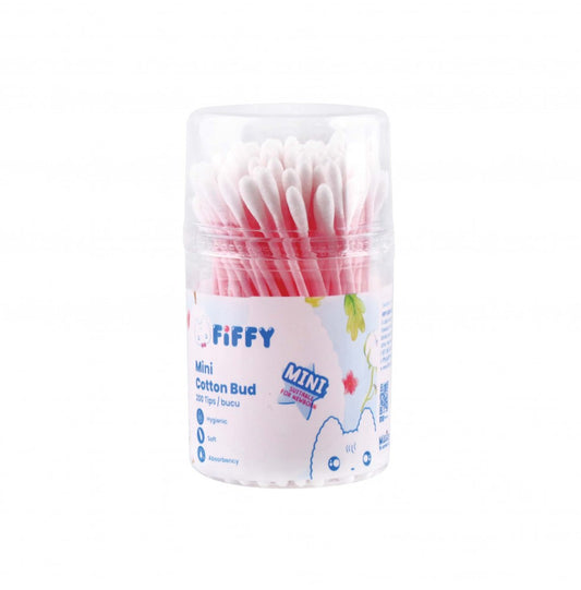 Fiffy Mini Cotton Bud Drum 200Tip (100Pcs)