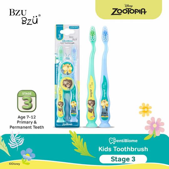 BZU BZU DentiBiome Kids Toothbrush (Stage 3) - 2pcs set