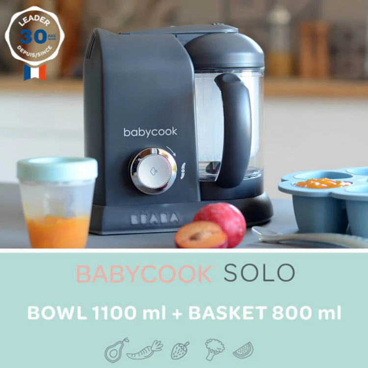 Beaba Babycook SOLO Baby Food Maker/Processor Homemade Nutritious Healthy Food Steams, Blends, Defrosts and Reheats