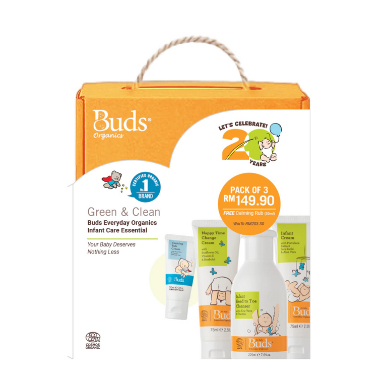 Buds Everyday Organics Infant Care Essential Set (BEO#1)