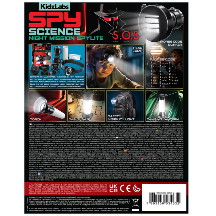 4M KidzLabs - Spy Science Night Mission Spylite (new) (5Y+)