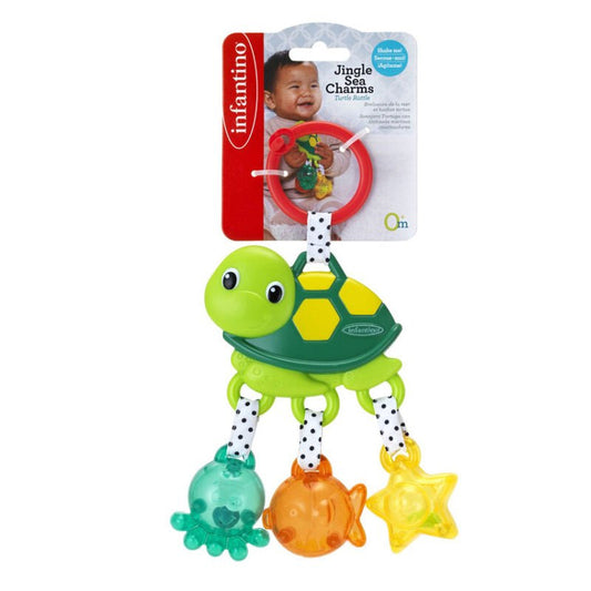 Infantino Jingle Sea Charms Turtle Rattle _ 0M+