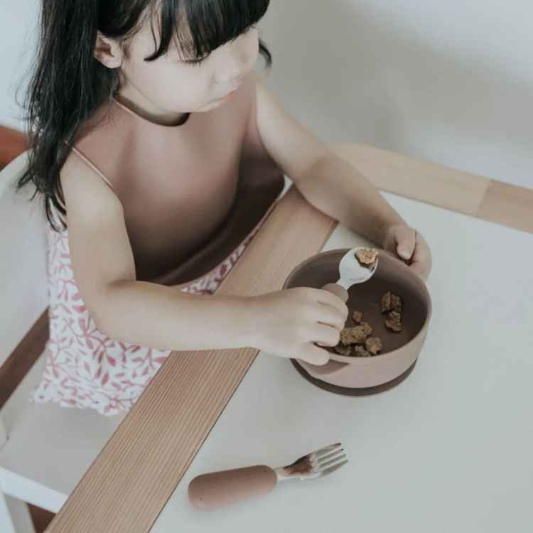 Mils and Key Speckled Stainless Steel Toddler Cutlery