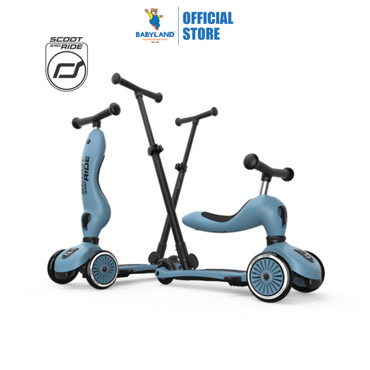 Scoot And Ride Highwaykick 1 Push and Go - Steel (1-5 Yrs)