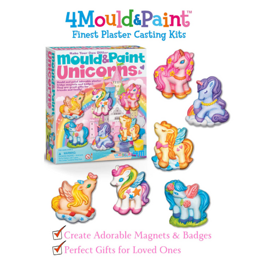 4M Mould & Paint - Glitter Unicorns (5Y+)