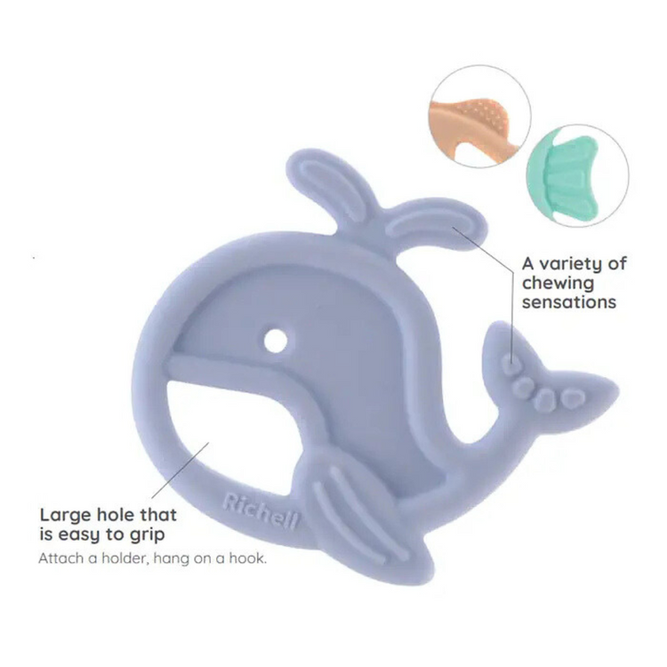 Richell Silicone Play Teether - 3m+ (Whale/Clownfish/Seahorse/Angelfish)