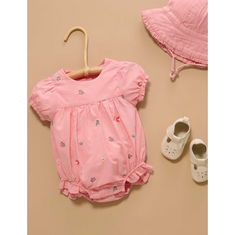 Purebaby Organic Swallow Broderie Swallow Embroidered Bodysuit