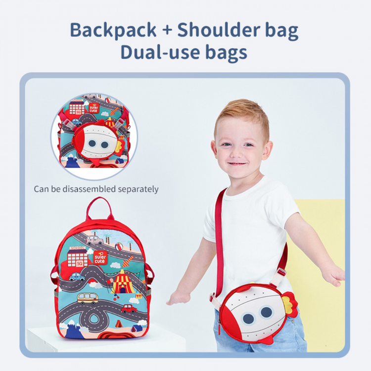 Supercute Two-in-One School Backpack