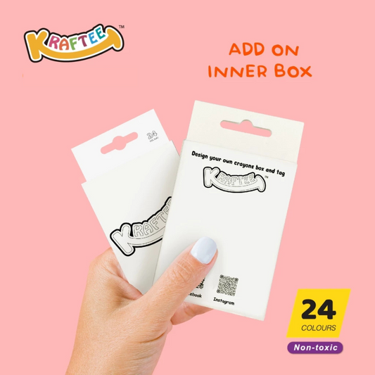 Kraftee 24CT Washable Crayons For Kid Children Art Creativity - Non-Toxic - Back to School