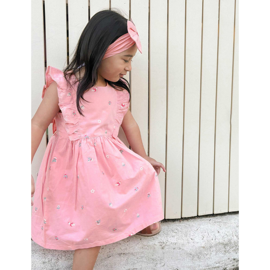 Purebaby Organic Swallow Broderie Dress