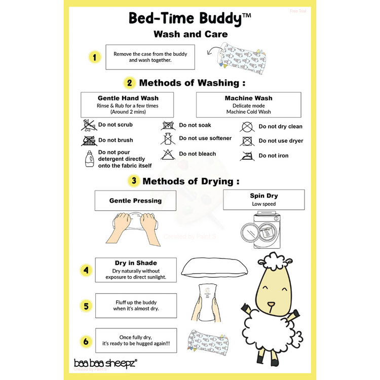 Baa Baa Sheepz Bed-Time Buddy Case Small Moon & Sheepz with Color & Stripe tag - Jumbo