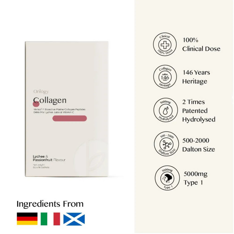 Orilogy Collagen - Lychee & Passionfruit ( 6g x 14 Sachets )
