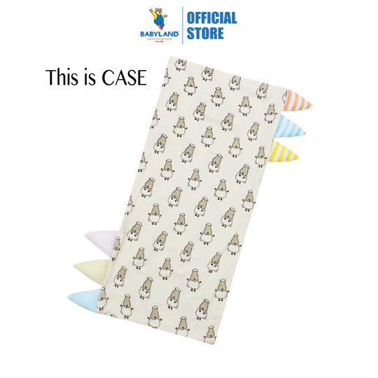 Baa Baa Sheepz Bed-Time Buddy Case Small Sheepz Yellow with Color & Stripe tag