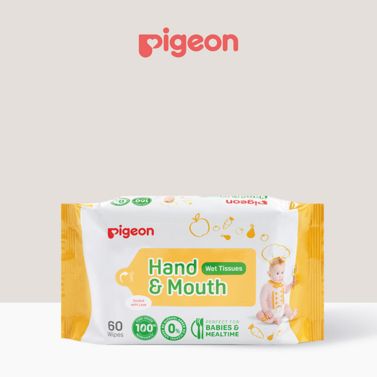 Pigeon Hand & Mouth Wet Tissues Alcohol Free (2 x 60wipes)