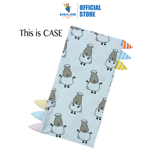 Baa Baa Sheepz Bed-Time Buddy Case Big Sheepz Blue with Color & Stripe tag