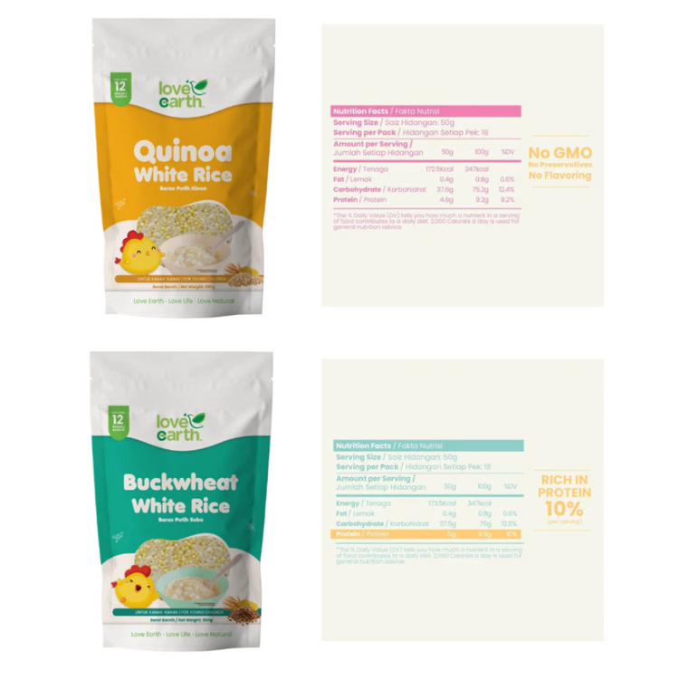 Love Earth Organic Baby Rice (900g) (Quinoa / Buckwheat)