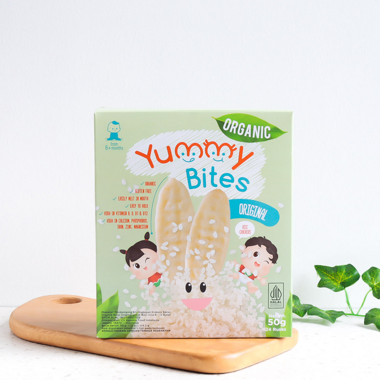 Yummy Bites Organic Rice Crackers 50g (7M+)